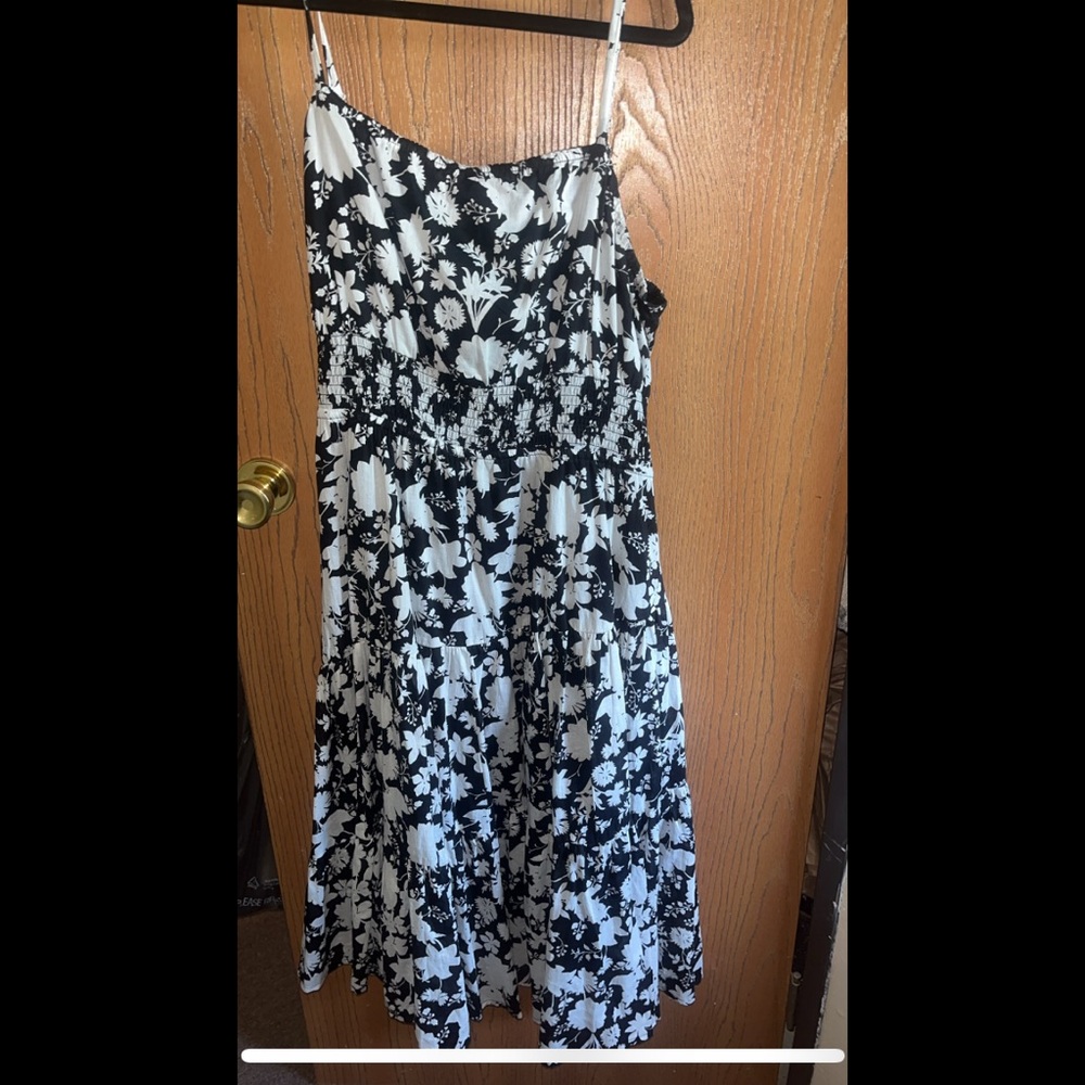 Maurices Black and White Spaghetti Strap Sundress